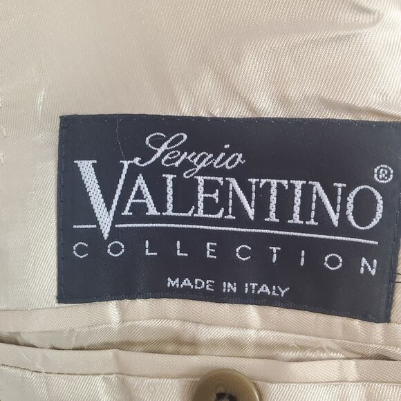 Sergio Valentino Men's Sport Coat Blazer Suit Jacket Tan Silk Wool Blend NWT 44 - Picture 8 of 15